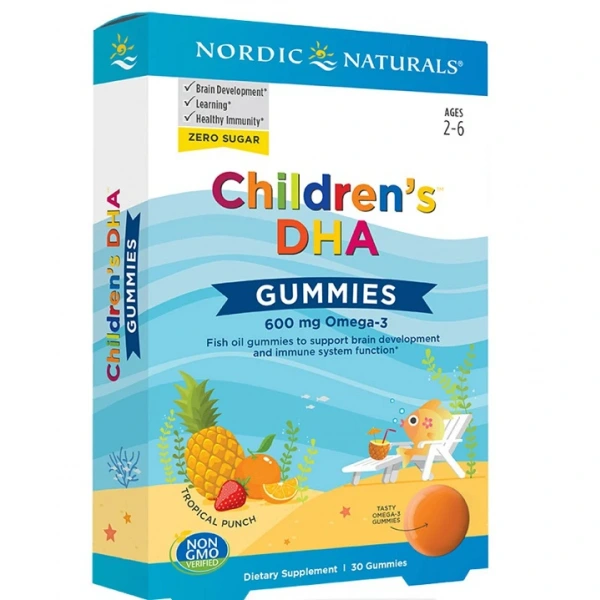 Nordic Naturals Children's DHA Gummies 600 mg Omega-3 30 żelek o smaku owoców tropikalnych