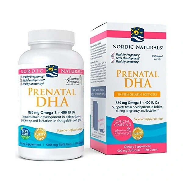 Nordic Naturals Prenatal DHA in Fish Gelatin (180 kaps.)