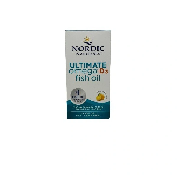 Nordic Naturals Ultimate Omega-D3 Fish Oil 1280 mg 120 kapsułek miękkich o smaku cytrynowym