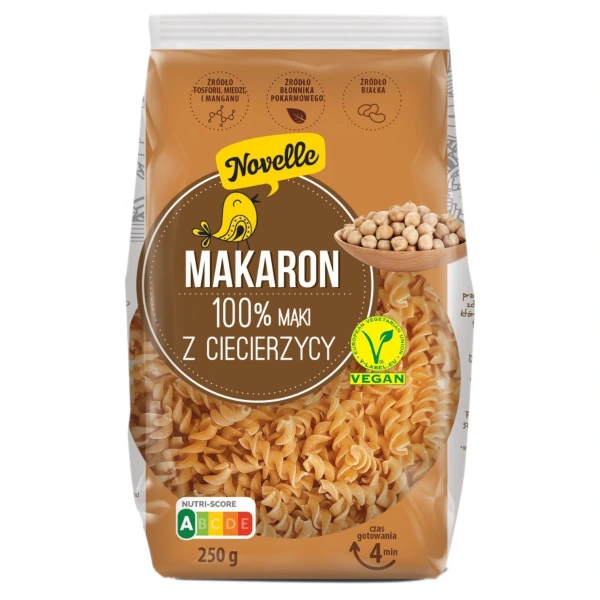 Novelle Makaron Proteinowy Z Ciecierzycy Świderki 250 g