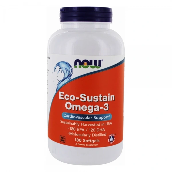 Now foods Eco-Sustain Omega-3 (180 kaps.)
