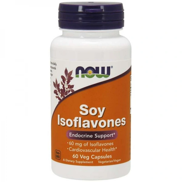 Now foods Izoflawony Sojowe standaryzowane 40% - Soy Isoflavones (60 kaps.)