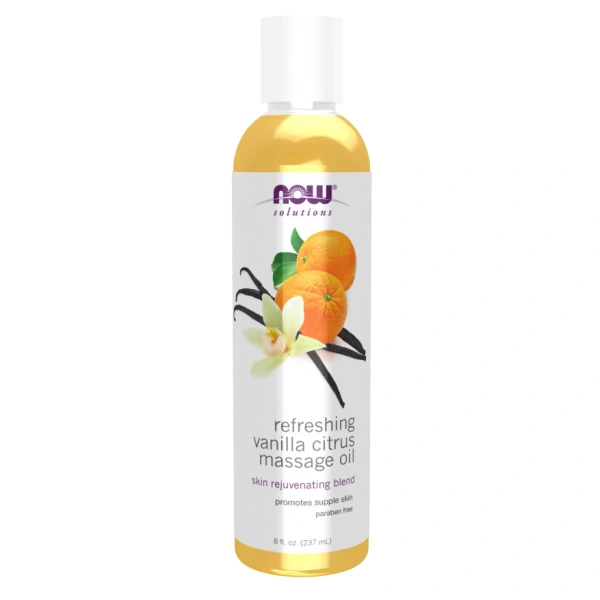 Now foods Refreshing Vanilla Citrus Massage Oil - Olejek do masażu (237 ml)