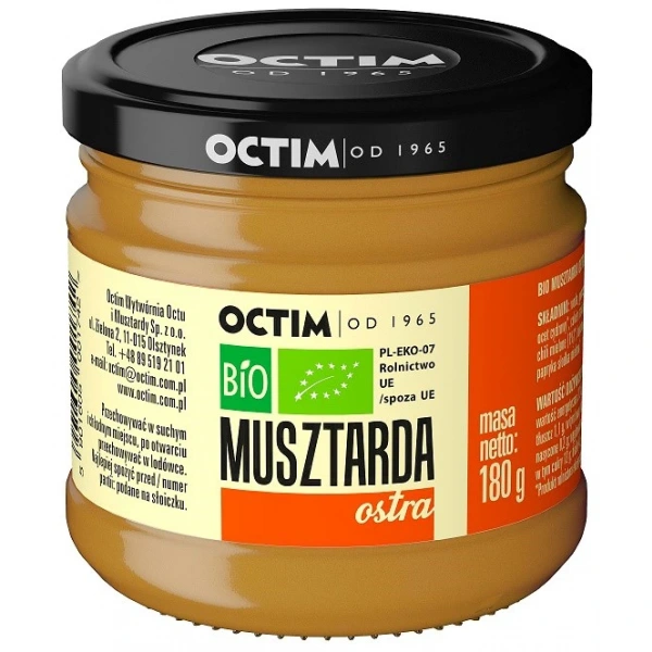 Octim musztarda ostra bio 180 g