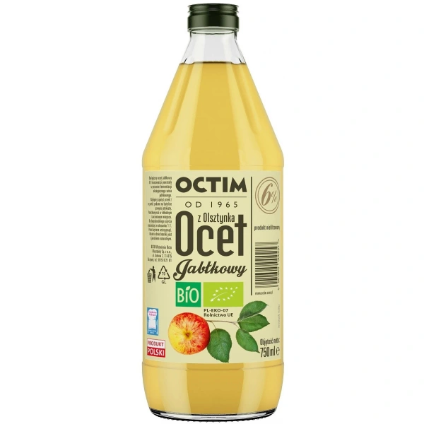 Octim ocet jabłkowy 6 %  niefiltrowany bio 750 ml