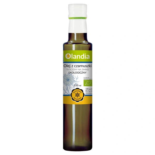 Olandia olej z czarnuszki tłoczony na zimno bio 250 ml