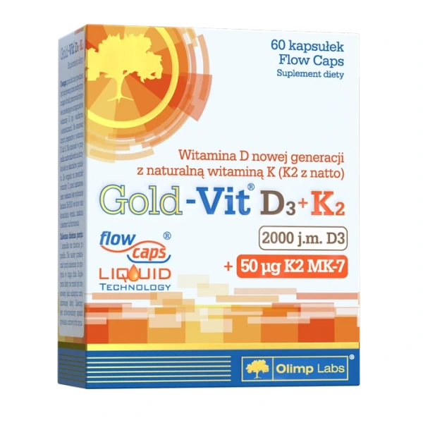 Olimp Gold - Vit D3 + K2 2000 IU 60 kapsułek