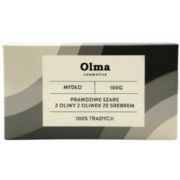 Olma Cosmetics Mydło ""Prawdziwe Szare"" z oliwy z oliwek ze srebrem 100 g
