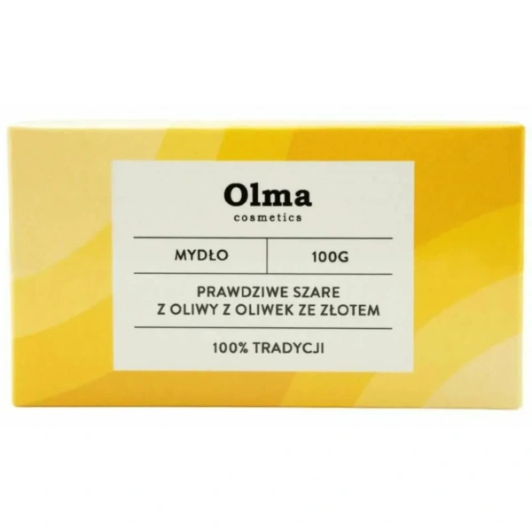 Olma Cosmetics Mydło ""Prawdziwe Szare"" z oliwy z oliwek ze złotem 100 g