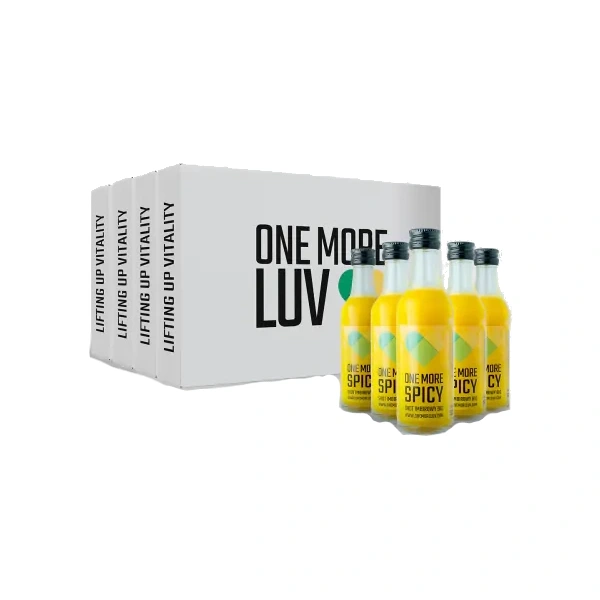 One More LUV BIO Shot imbirowy z kurkumą, miodem i pieprzem cayenne 12x50 ml