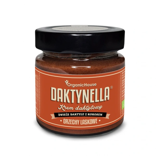 Organichouse krem kokosowo  daktylowy orzechy laskowe bezglutenowy bio 190 g
