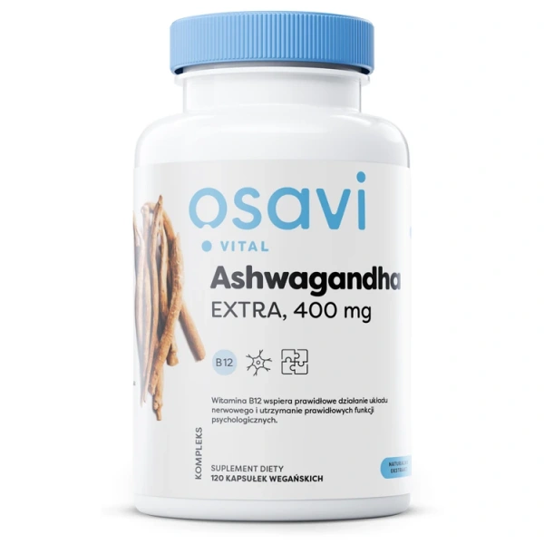 OSAVI Ashwagandha EXTRA 400 mg z wit. B12 (120 kaps.)