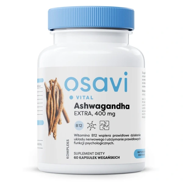 Osavi Ashwagandha Extra Vital 400 mg 60 kapsułek wegańskich