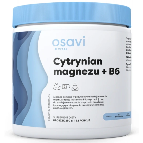 Osavi Cytrynian Magnezu + B6 proszek 250 g