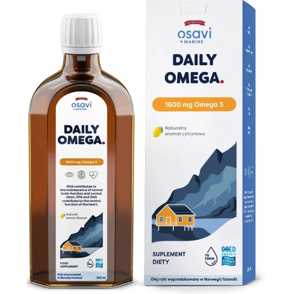 OSAVI Daily Omega 1600 mg - smak cytrynowy (250 ml)