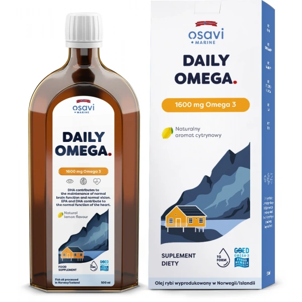 OSAVI Daily Omega 1600 mg - smak cytrynowy (500 ml)