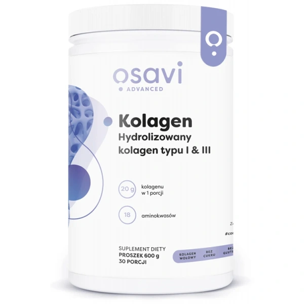 Osavi Kolagen Hydrolizowany Typu I & III proszek 600 g