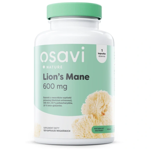 Osavi Lion's Mane Nature 600 mg 120 kapsułek wegańskich