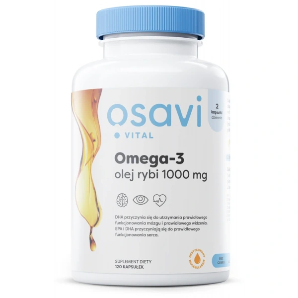 OSAVI Omega-3 olej rybi 1000 mg (120 kaps.)