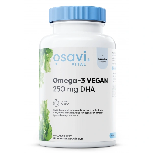 Osavi Omega-3 VEGAN Vital 250 mg DHA 120 kapsułek miękkich wegańskich