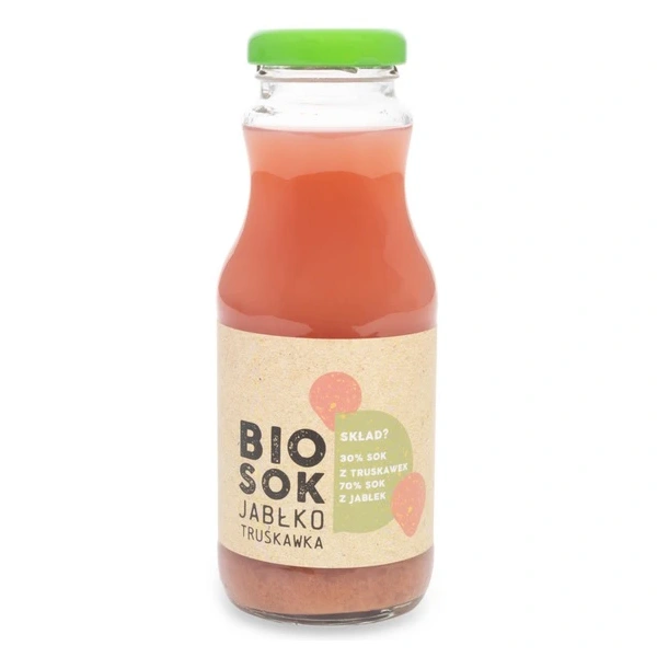 Owocowe smaki sok jabłkowo  truskawkowy nfc bio 250 ml