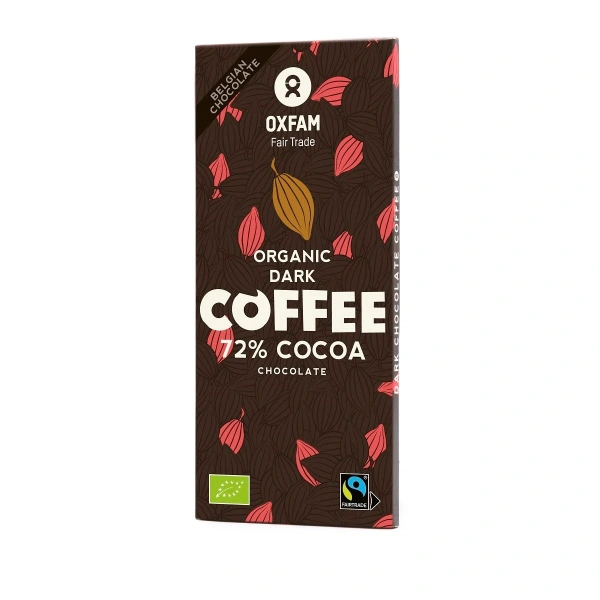 Oxfam czekolada gorzka z ziarnami kawy fair trade bio 100 g