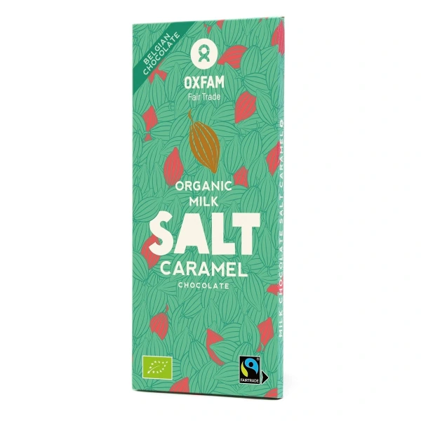 Oxfam czekolada mleczna ze słonym karmelem fair trade bio 100 g