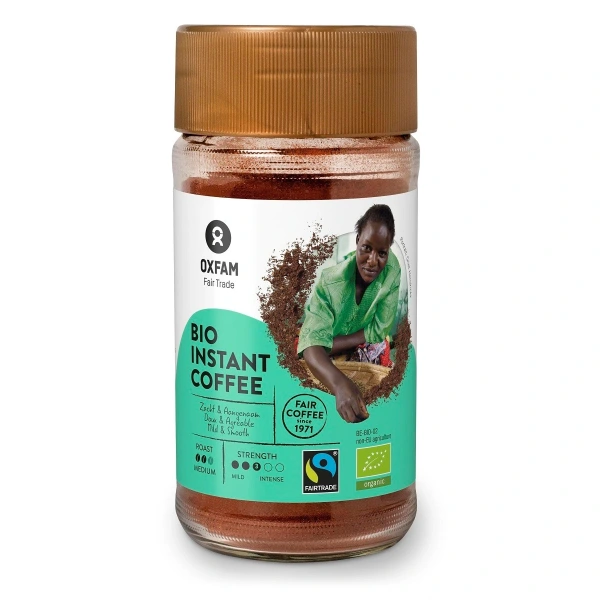 Oxfam kawa rozpuszczalna arabica/robusta tanzania fair trade bio 100 g