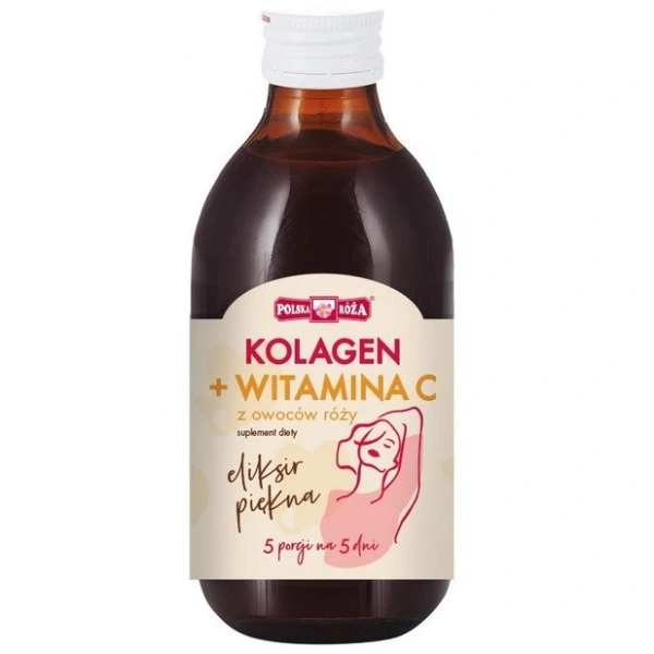 POLSKA RÓŻA Eliksir piękna Kolagen z witaminą C z dzikiej róży 250 ml