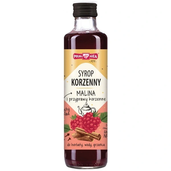POLSKA RÓŻA Syrop korzenny Malina i przyprawy korzenne 250ml