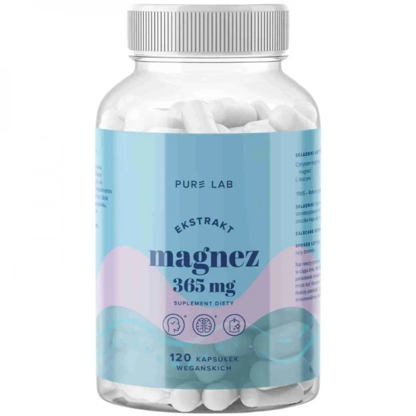 PURE LAB Magnez 365 mg  (120 kaps.)