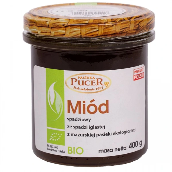 Pasieka pucer miód spadziowy ze spadzi iglastej bio 400 g