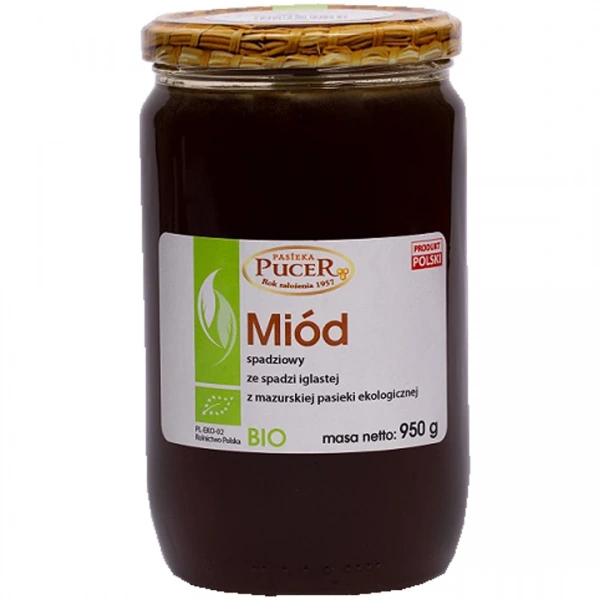 Pasieka pucer miód spadziowy ze spadzi iglastej bio 950 g