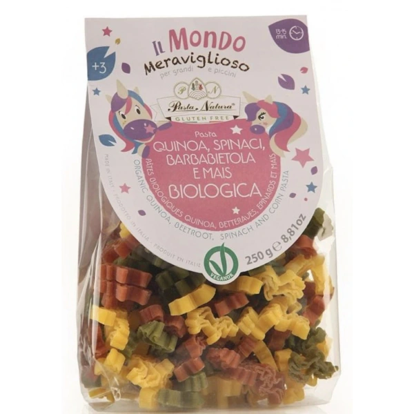 Pasta Natura Makaron Kukurydziany Jednorożce Bezglutenowy BIO 250 g