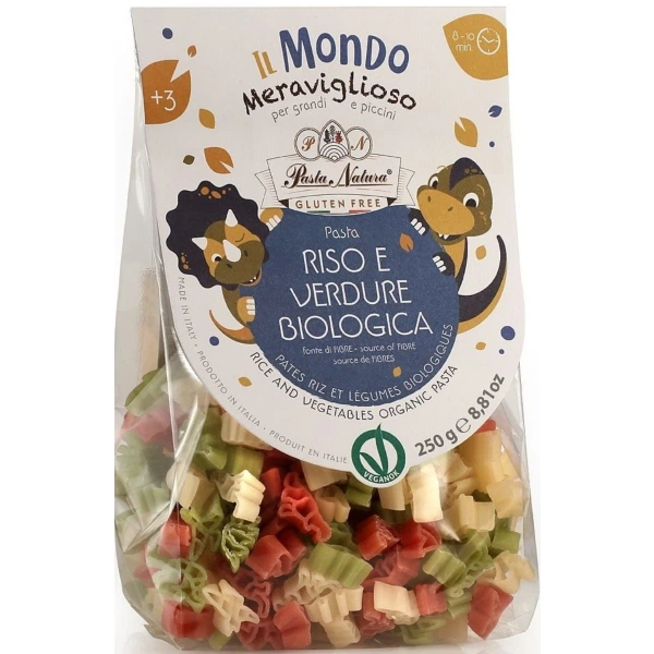 Pasta Natura Makaron Ryżowy Dinozaury Bezglutenowy BIO 250 g