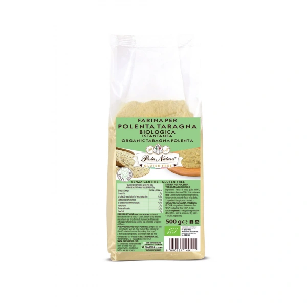 Pasta natura mąka kukurydziano  gryczana do polenty bezglutenowa bio 500 g