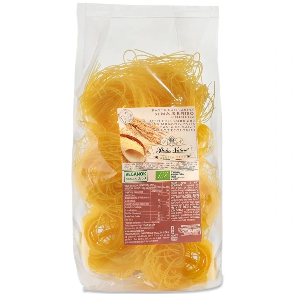 Pasta natura makaron (kukurydziano  ryżowy) gniazda bezglutenowy bio 250 g