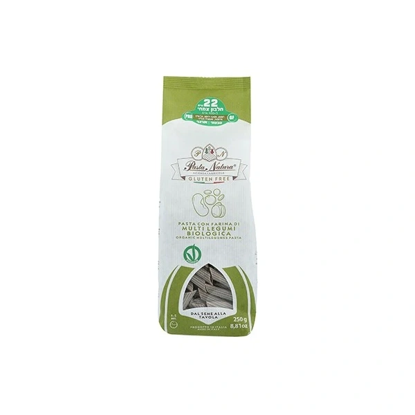 Pasta natura makaron proteinowy (wielowarzywny) penne bezglutenowy bio 250 g