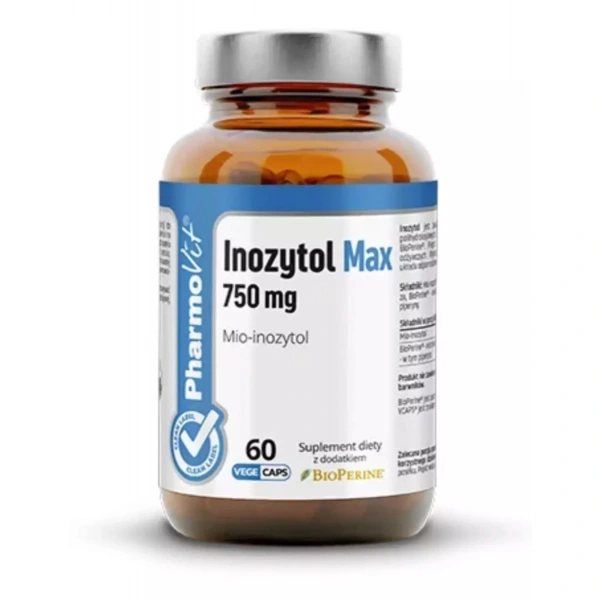 Pharmovit Inozytol Max 750 mg Mio-inozytol 60 kapsułek vege