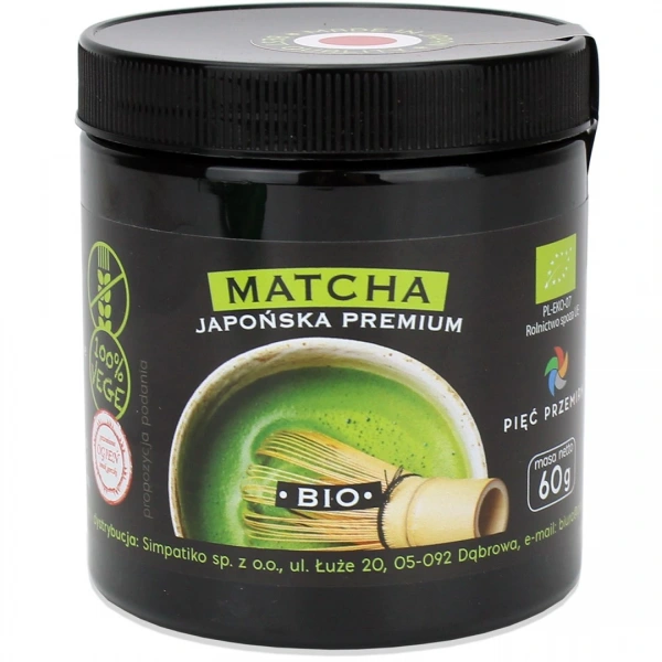 Pięć przemian herbata zielona matcha bezglutenowa bio 60 g