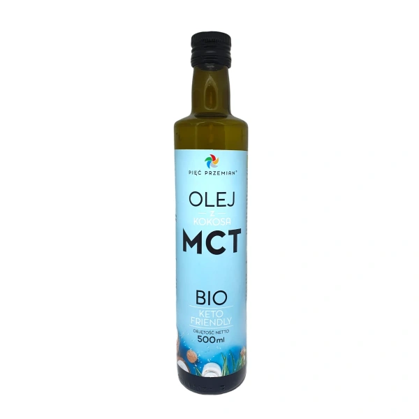 Pięć przemian olej kokosowy mct keto bezglutenowy bio 500 ml