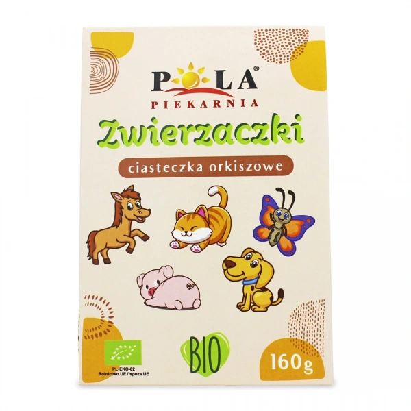 Pola ciastka kruche orkiszowe zwierzaczki bio 160 g