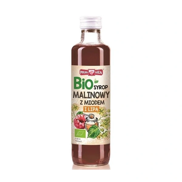 Polska róża syrop malinowy z miodem i lipą bio 250 ml