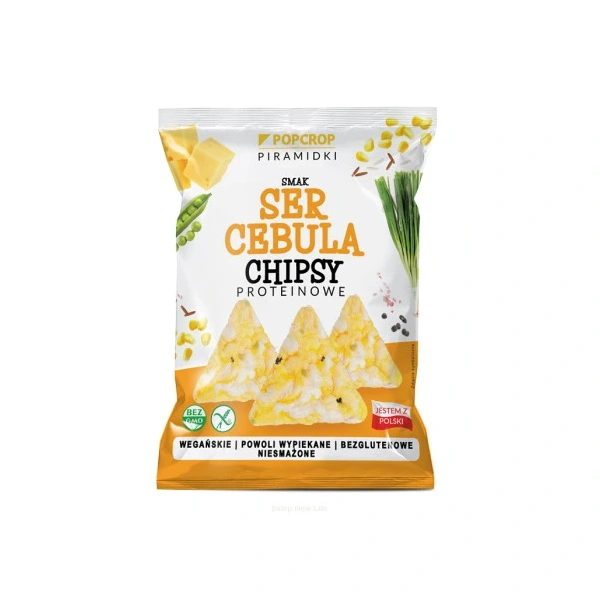Popcrop Chrupki Proteinowe O Smaku Sera I Cebuli Bezglutenowe 60 g
