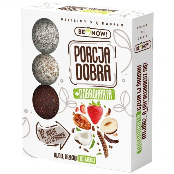 Porcja Dobra Kulki Owocowo-Orzechowe Bez Dodatku Cukru (12 x 12 g) 144 g