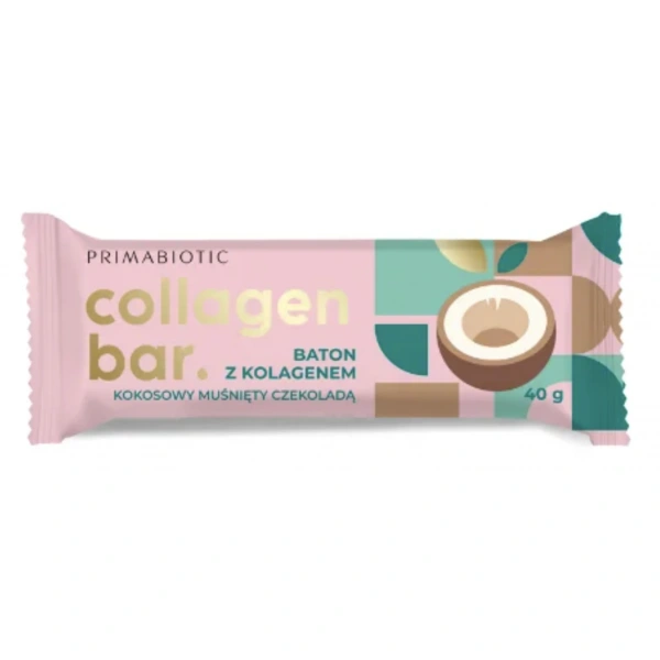 PrimaBiotic Collagen Bar o smaku kokosowym 40g