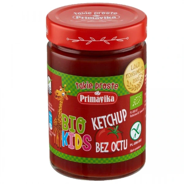 Primavika ketchup bez octu dla dzieci bezglutenowy bio 315 g