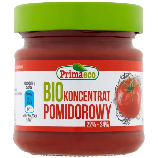 Primavika koncentrat pomidorowy 22 %  24 % bio 185 g