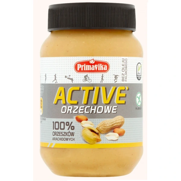 Primavika krem z prażonych orzeszków ziemnych active bezglutenowy 470 g