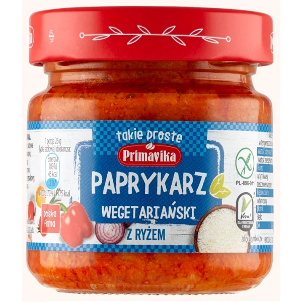 Primavika paprykarz wegański z ryżem bezglutenowy 160 g